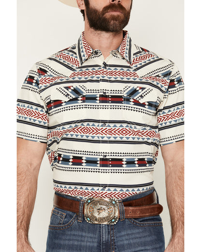 Cody James Indian Summer Southwestern Print Short Sleeve Snap Western