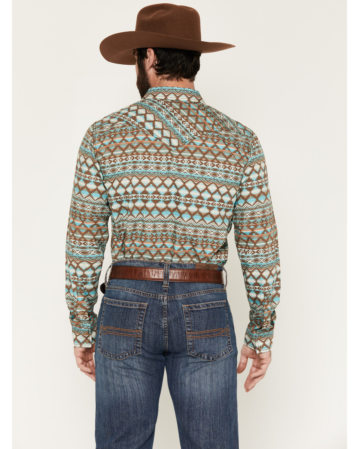 Cody James Men's Woodward Southwestern Long Sleeve Snap Western Shirt