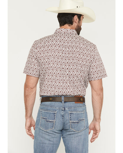 Cody James Men's Neon Moon Floral Print Short Sleeve Button-Down Stret