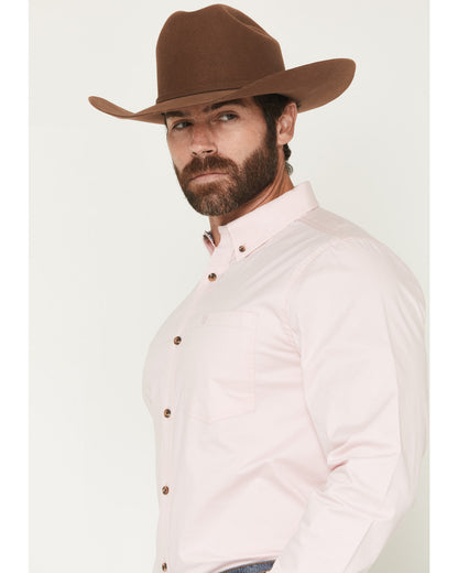 Cody James Men's Basic Solid Long Sleeve Button-Down Stretch Western S