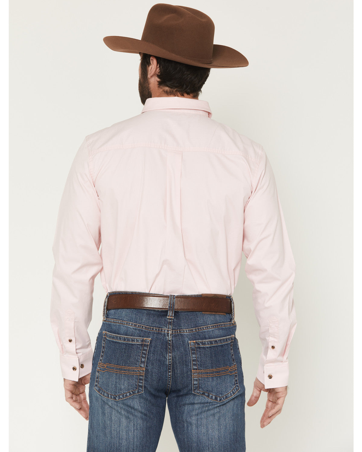 Cody James Men's Basic Solid Long Sleeve Button-Down Stretch Western S