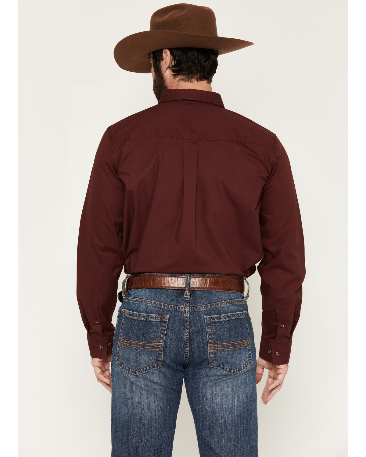 Cody James Men's Basic Solid Long Sleeve Button-Down Stretch Western S