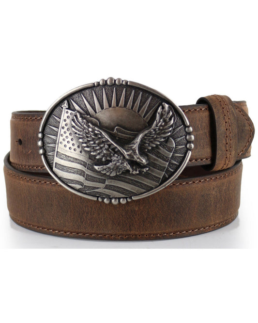 Cody James Men's Patriotic Eagle Leather Belt