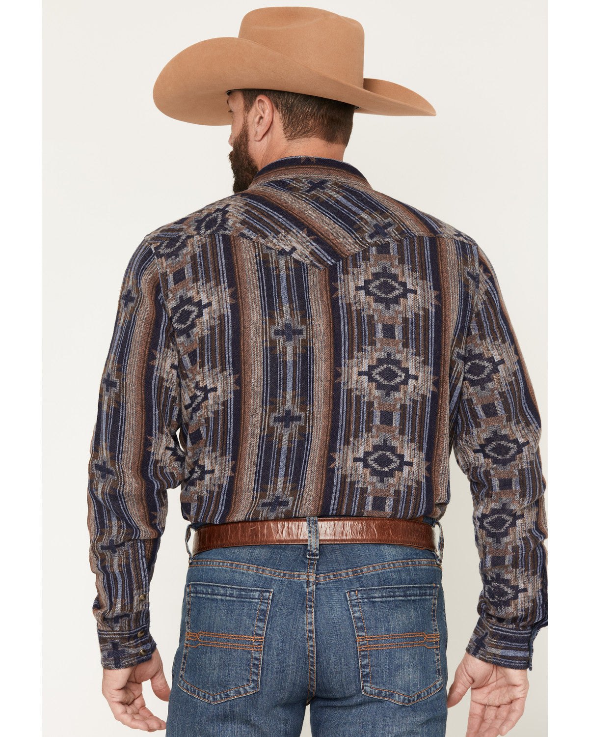 Cody James Men's Outpost Southwestern Print Long Sleeve Snap Flannel S