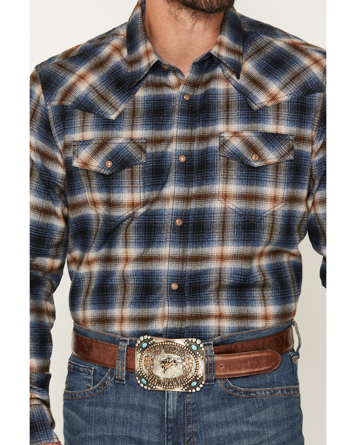 Cody James Men's Sequoia Plaid Print Long Sleeve Snap Flannel Shirt