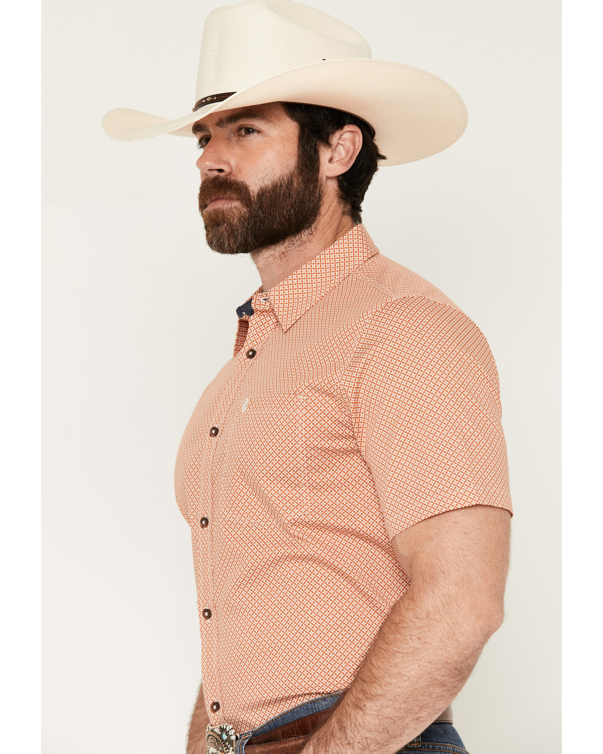 Cody James Men's Grill And Greet Medallion Print Short Sleeve Stretch