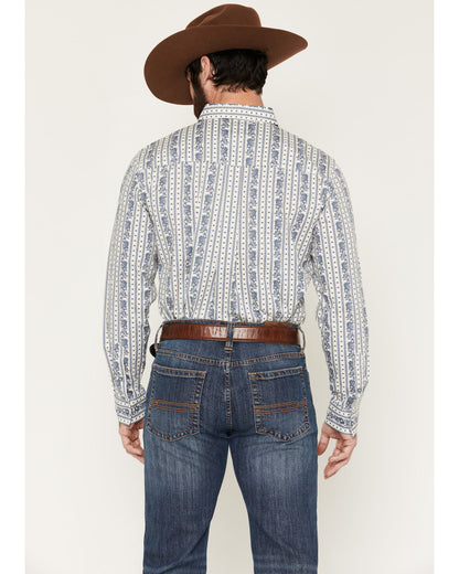 Cody James Men's Day Drinker Floral Stripe Print Long Sleeve Button-Do