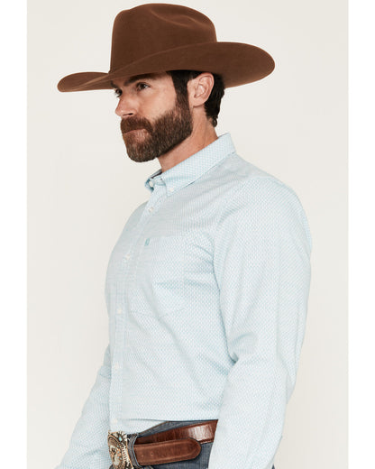 Cody James Men's Trophy Geo Print Long Sleeve Button-Down Stretch West