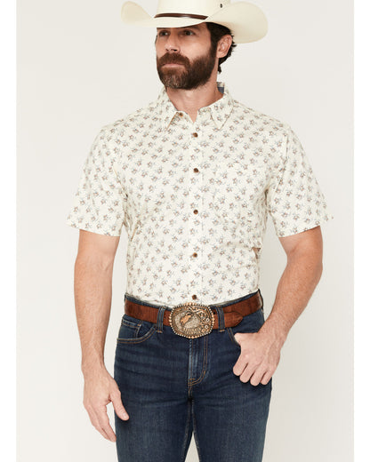 Cody James Men's Off Chute Floral Print Short Sleeve Button-Down Stret