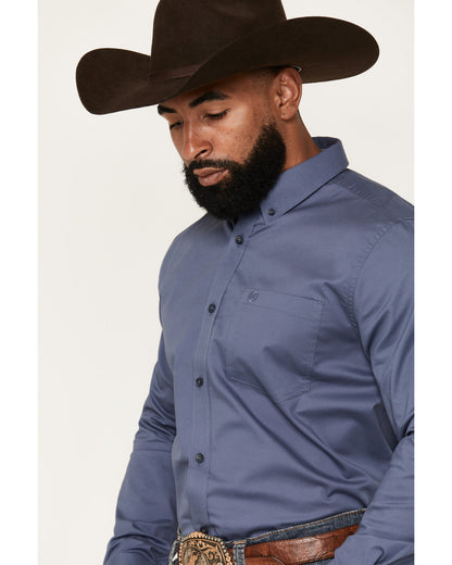 Cody James Men's Solid Long Sleeve Button-Down Stretch Western Shirt