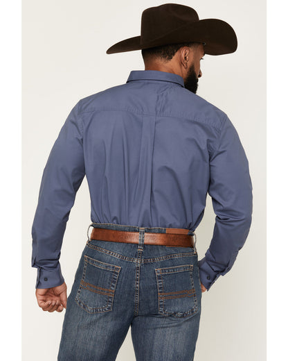 Cody James Men's Solid Long Sleeve Button-Down Stretch Western Shirt