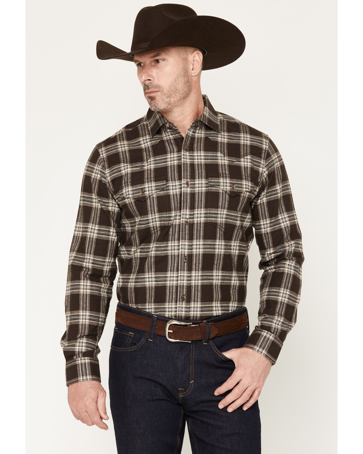 Cody James Black 1978® Men's McCone Plaid Print Long Sleeve Button-Dow
