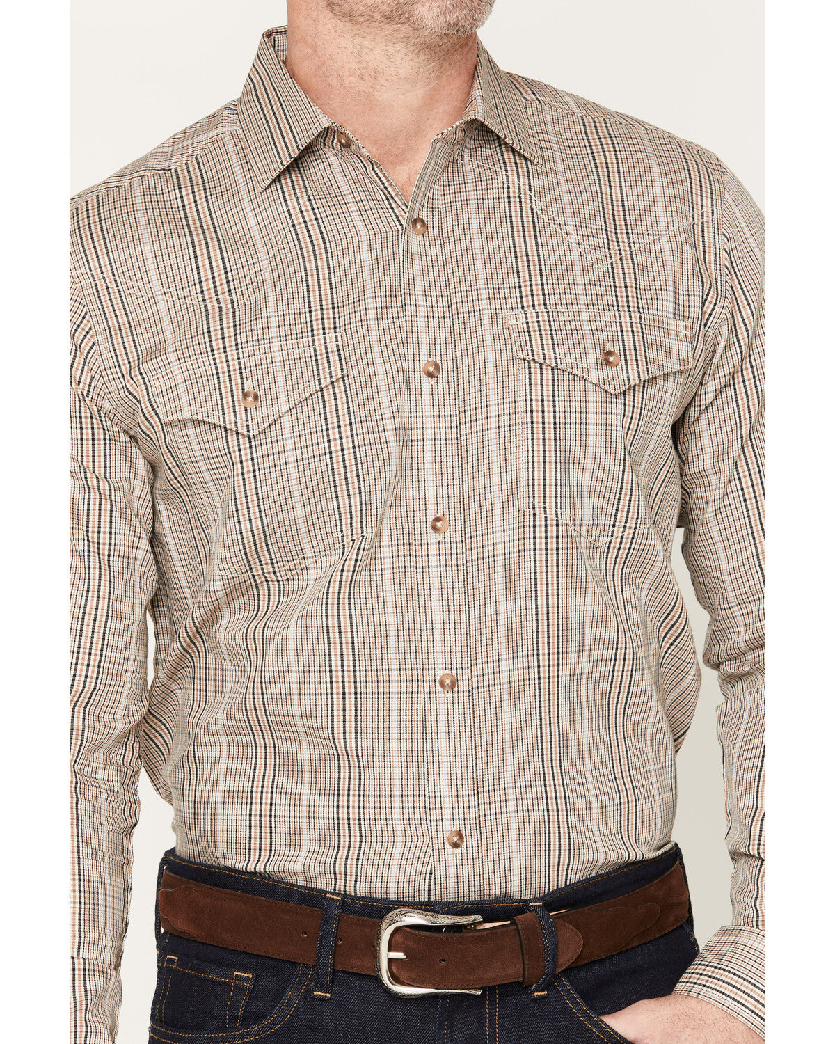 Cody James Black 1978® Men's Pondera Plaid Print Long Sleeve Button-Do