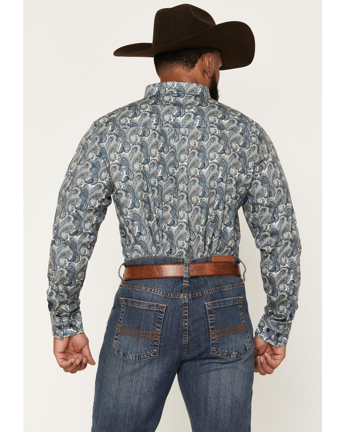 Cody James Men's Lost Resort Paisley Print Long Sleeve Button-Down Str