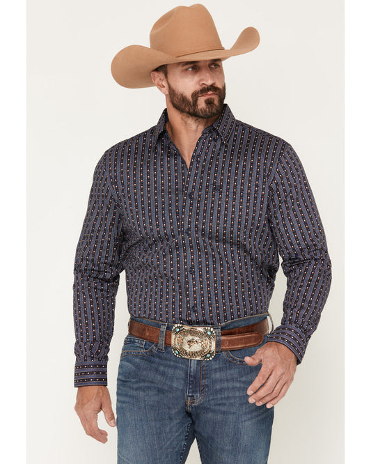 Cody James Men's Huckleberry Floral Striped Long Sleeve Button-Down St